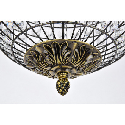Elegant Pendant Light - Antique Bronze, L 12" (LD5025)