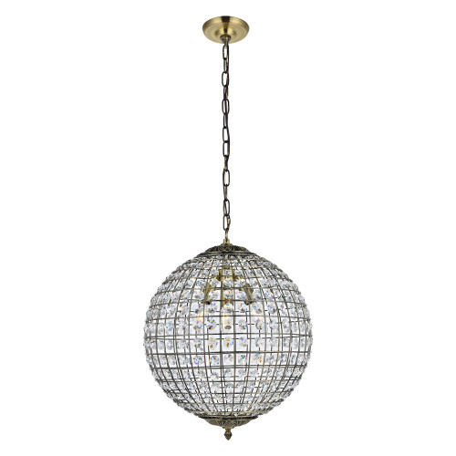 Elegant Pendant Light - Antique Bronze, L 16" (LD5026)