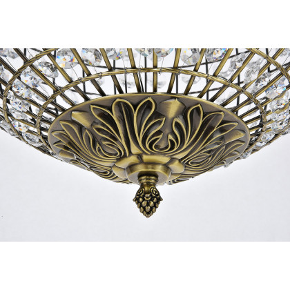 Elegant Pendant Light - Antique Bronze, L 16" (LD5026)