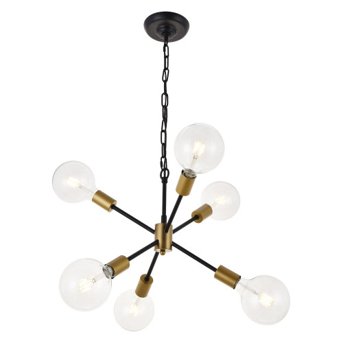 Elegant Pendant Light - Brass/Black (LD5033D16BRB)