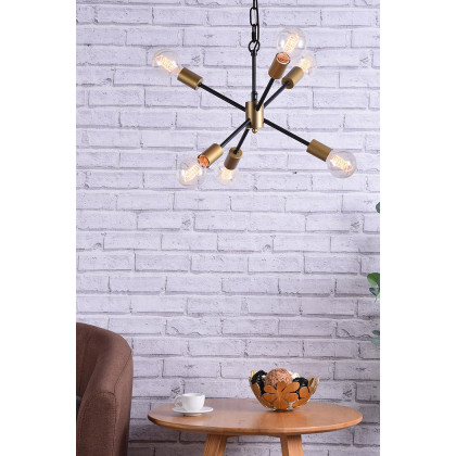 Elegant Pendant Light - Brass/Black (LD5033D16BRB)