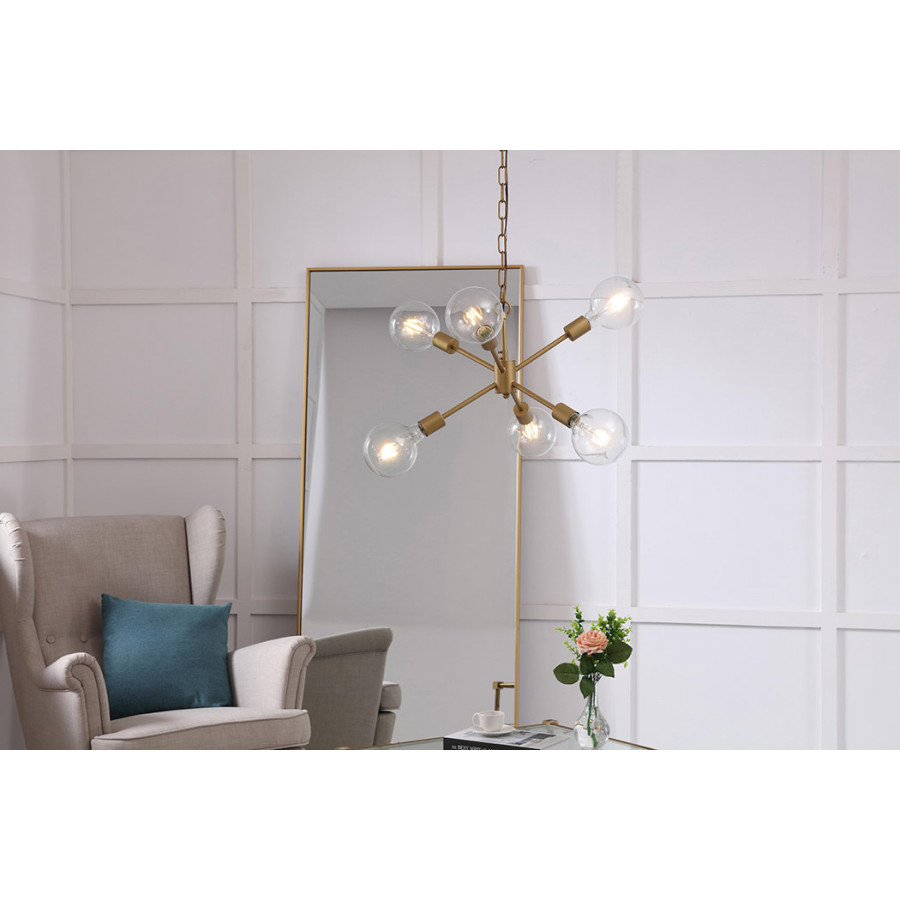 Elegant Pendant Light - Brass (LD5034D16BR)