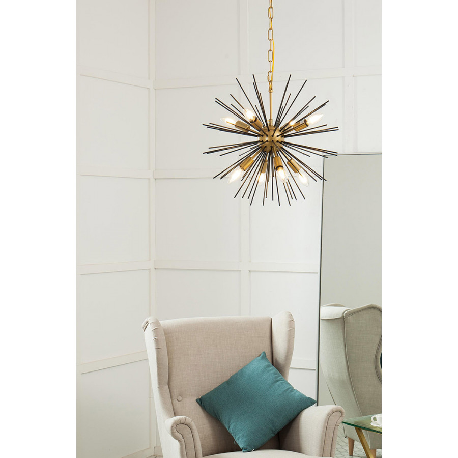 Elegant Pendant Light - Black, L 20" (LD5035D20BK)
