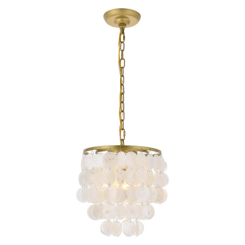 Elegant Selene 1 Light Pendant - Brass, L 10" (LD5050D10BR)