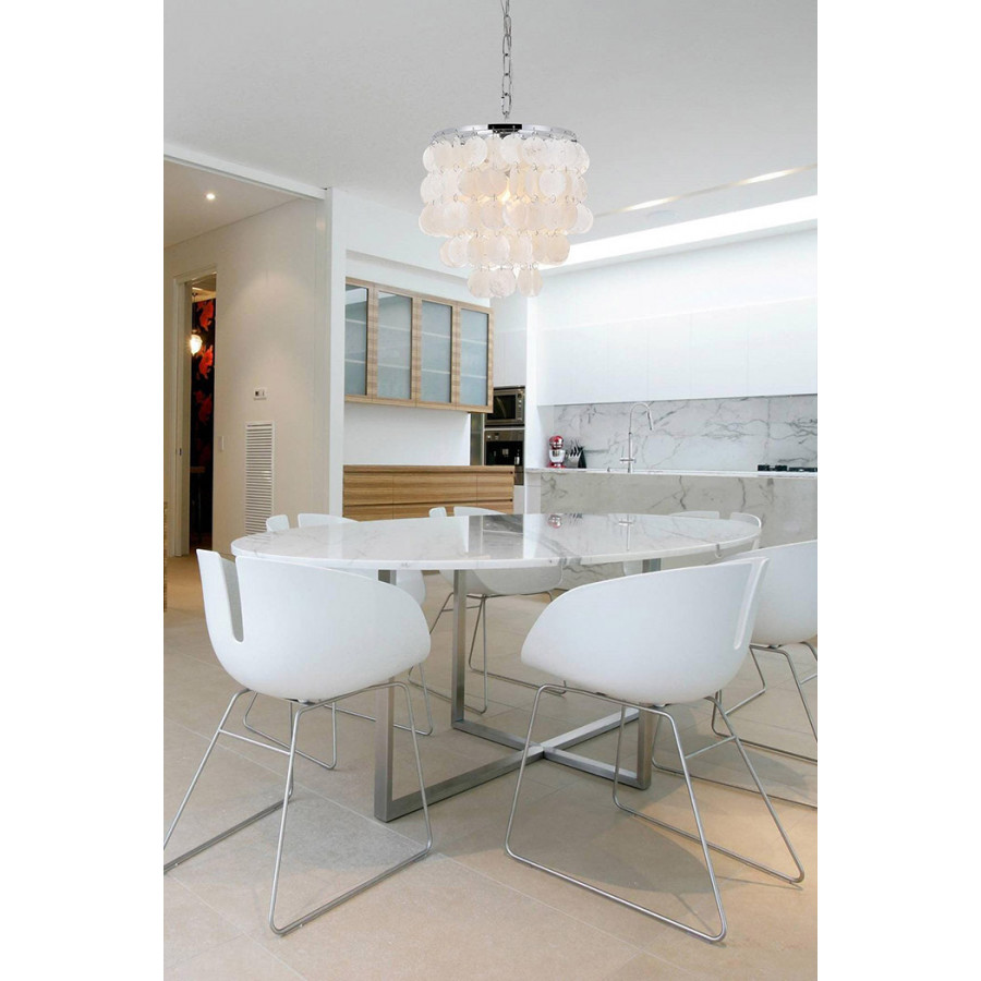 Elegant Selene 1 Light Pendant - Chrome, L 10" (LD5050D10C)