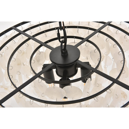 Elegant Selene 1 Light Pendant - Black, L 20" (LD5050D20BK)