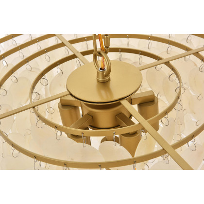 Elegant Selene 1 Light Pendant - Brass, L 24" (LD5050D24BR)