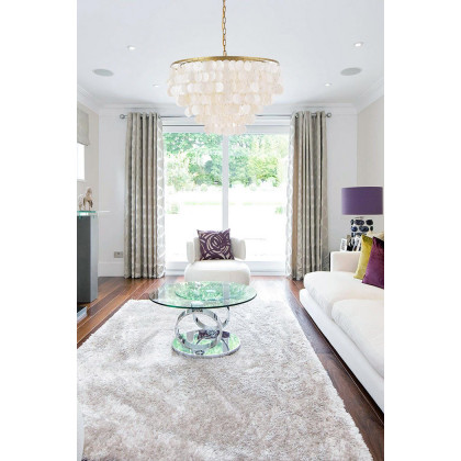 Elegant Selene 1 Light Pendant - Brass, L 24" (LD5050D24BR)