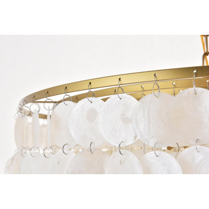 Elegant Selene 1 Light Pendant - Brass, L 24" (LD5050D24BR)