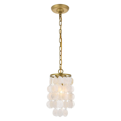 Elegant Selene 1 Light Pendant - Brass, L 6" (LD5050D6BR)