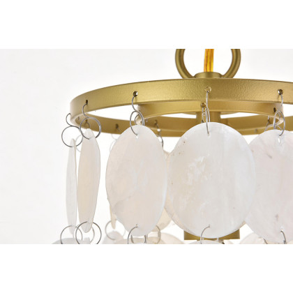 Elegant Selene 1 Light Pendant - Brass, L 6" (LD5050D6BR)