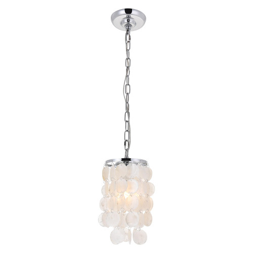 Elegant Selene 1 Light Pendant - Chrome, L 6" (LD5050D6C)