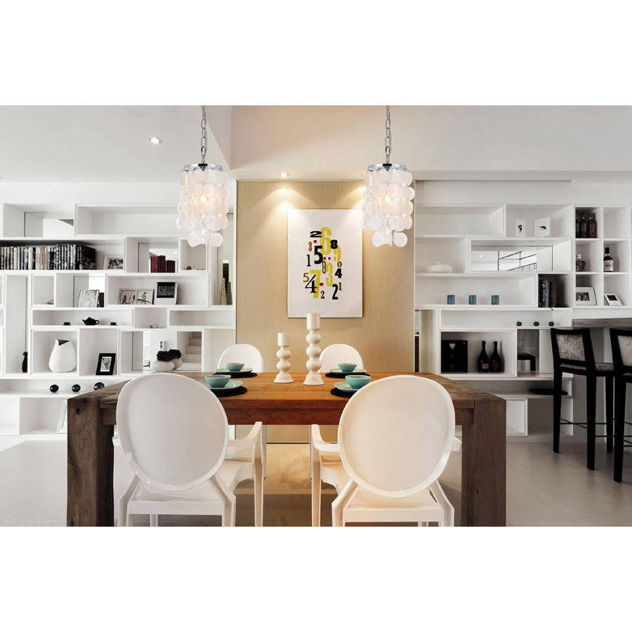 Elegant Selene 1 Light Pendant - Chrome, L 6" (LD5050D6C)