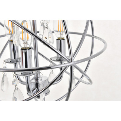 Elegant Wallace 3 Light Pendant - Chrome, L 12" (LD5055D12C)