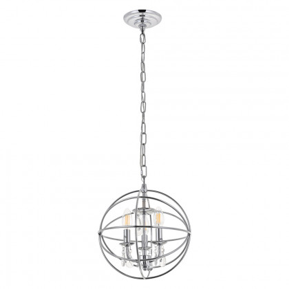 Elegant Wallace 3 Light Pendant - Chrome, L 12" (LD5055D12C)