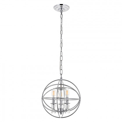 Elegant Wallace 3 Light Pendant - Chrome, L 12" (LD5055D12C)