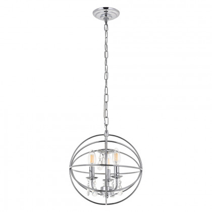 Elegant Wallace 3 Light Pendant - Chrome, L 12" (LD5055D12C)