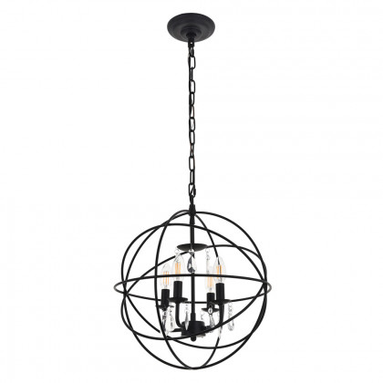 Elegant Wallace 3 Light Pendant - Matte Black, L 16" (LD5055D16MB)