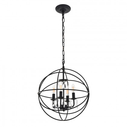 Elegant Wallace 3 Light Pendant - Matte Black, L 16" (LD5055D16MB)