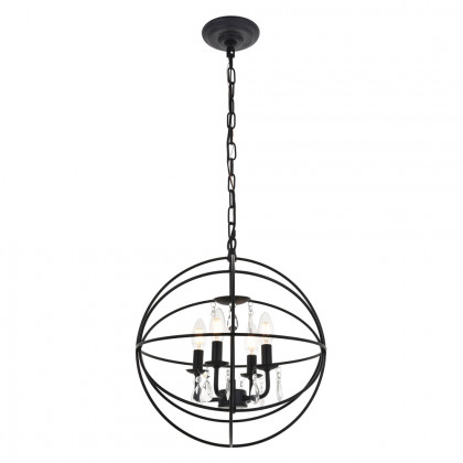 Elegant Wallace 3 Light Pendant - Matte Black, L 16" (LD5055D16MB)