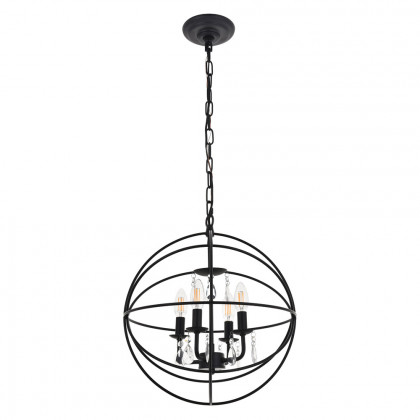 Elegant Wallace 3 Light Pendant - Matte Black, L 16" (LD5055D16MB)