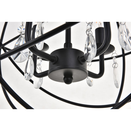 Elegant Wallace 3 Light Pendant - Matte Black, L 16" (LD5055D16MB)