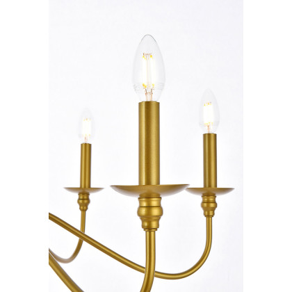 Elegant Rohan Chandelier - Brass, L 42" (LD5056D42BR)