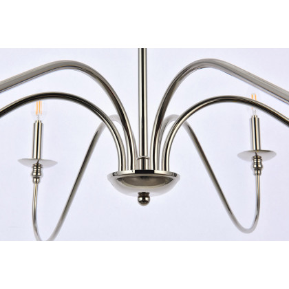Elegant Rohan Chandelier - Polished Nickel, L 42" (LD5056D42PN)
