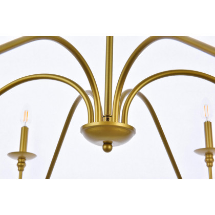Elegant Rohan Chandelier - Brass, L 48" (LD5056D48BR)
