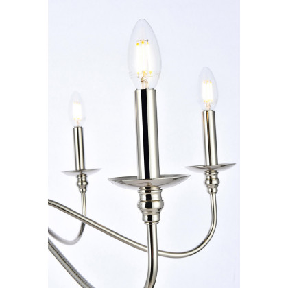 Elegant Rohan Chandelier - Polished Nickel, L 48" (LD5056D48PN)