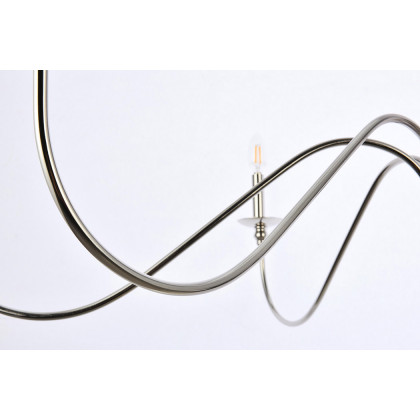 Elegant Rohan Chandelier - Polished Nickel, L 48" (LD5056D48PN)