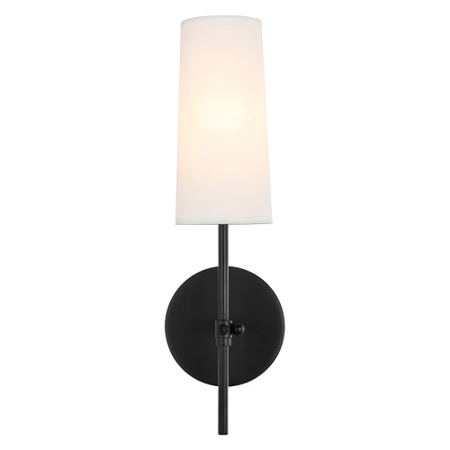 Elegant Mel 1 Light Wall Sconce - Black, L 4.75" (LD6004W5BK)
