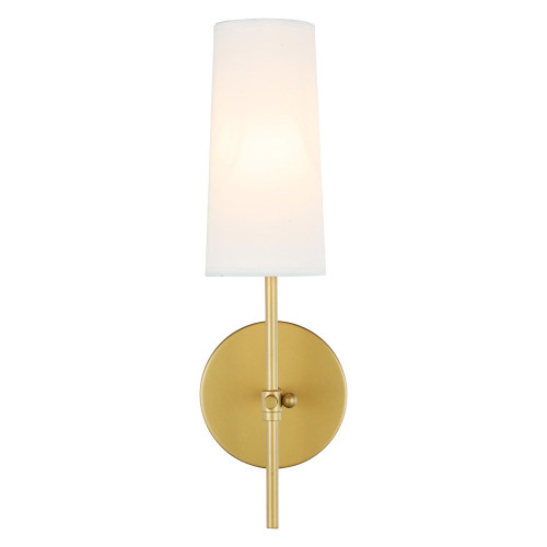 Elegant Mel 1 Light Wall Sconce - Brass, L 4.75" (LD6004W5BR)