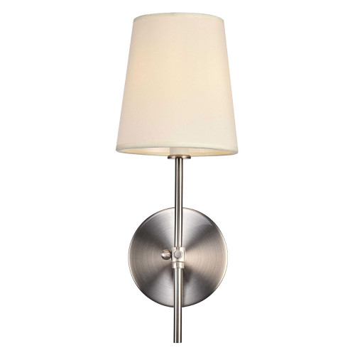 Elegant Mel 1 Light Wall Sconce - Burnished Nickel, L 5.5" (LD6004W6BN)