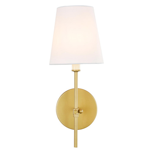 Elegant Mel 1 Light Wall Sconce - Brass, L 5.5" (LD6004W6BR)