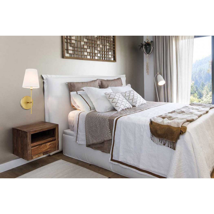 Elegant Mel 1 Light Wall Sconce - Brass, L 5.5" (LD6004W6BR)