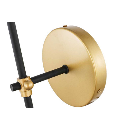 Elegant Mel 1 Light Wall Sconce - Brass/Black, L 5.5" (LD6004W6BRBK)