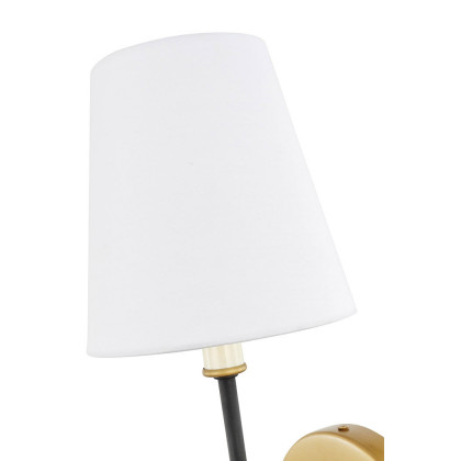 Elegant Mel 1 Light Wall Sconce - Brass/Black, L 5.5" (LD6004W6BRBK)