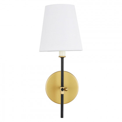 Elegant Mel 1 Light Wall Sconce - Brass/Black, L 5.5" (LD6004W6BRBK)