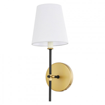 Elegant Mel 1 Light Wall Sconce - Brass/Black, L 5.5" (LD6004W6BRBK)