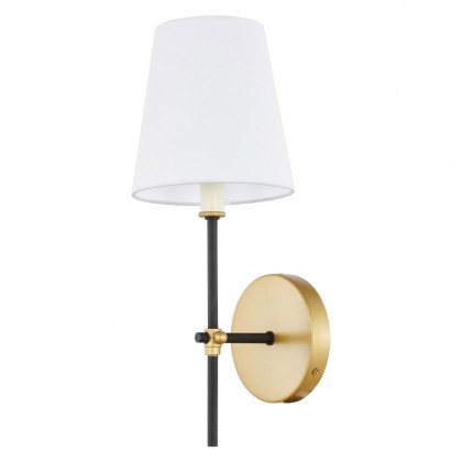 Elegant Mel 1 Light Wall Sconce - Brass/Black, L 5.5" (LD6004W6BRBK)