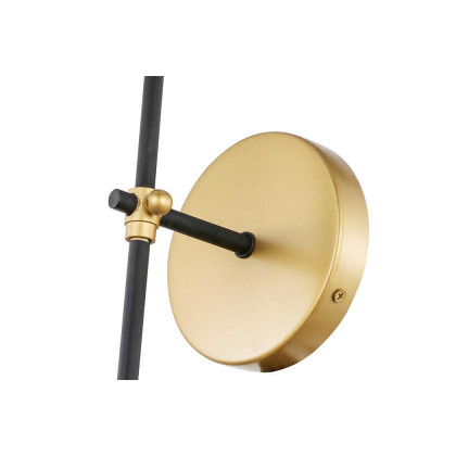 Elegant Mel 1 Light Wall Sconce - Brass/Black, L 5.5" (LD6004W6BRBK)