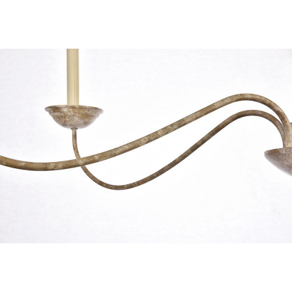 Elegant Merritt 6-Light Chandelier - Weathered Dove, L 39.8" (LD6007D40WD)