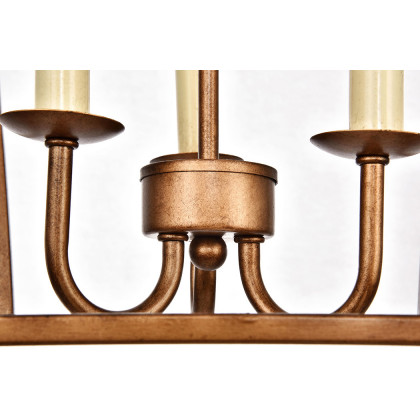 Elegant Maddox 1-Light Pendant - Gold, L 12.5" (LD6008D12G)