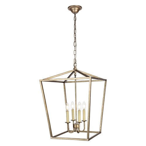 Elegant Maddox 1-Light Pendant - Silver, L 17" (LD6008D17S)