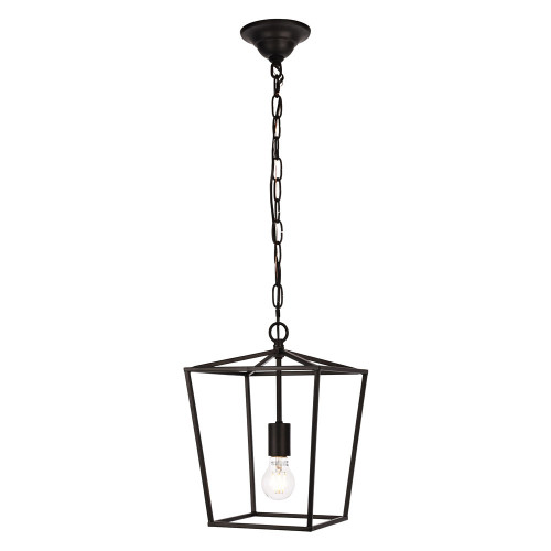 Elegant Maddox 1-Light Pendant - Black, L 9" (LD6008D9BK)