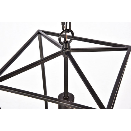 Elegant Maddox 1-Light Pendant - Black, L 9" (LD6008D9BK)
