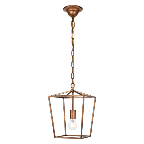 Elegant Maddox 1-Light Pendant - Gold, L 9" (LD6008D9G)