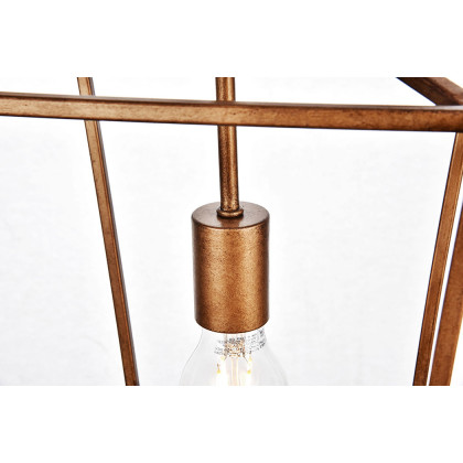 Elegant Maddox 1-Light Pendant - Gold, L 9" (LD6008D9G)