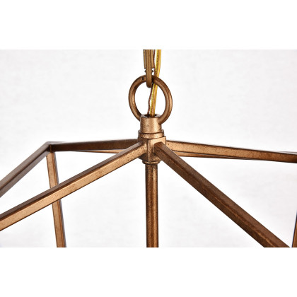 Elegant Maddox 1-Light Pendant - Gold, L 9" (LD6008D9G)